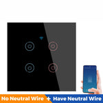 SMATRUL TMW-01 Tuya WiFi Smart Touch Light Switch Wall Remote Control for Alexa Google Home EU Plug, 4 Gang WiFi