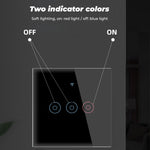 SMATRUL TMW-01 EU Plug Tuya WiFi Smart Touch Light Switch Wall Remote Control for Alexa Google Home, 3 Gang WiFi