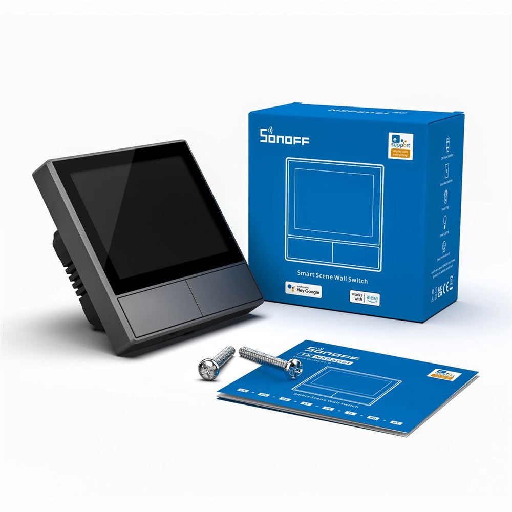 SONOFF NSPanel WiFi Smart Scene Vægkontakt 2-Panel Trådløs Touchskærmskontrol til Smart Temperaturfunktion