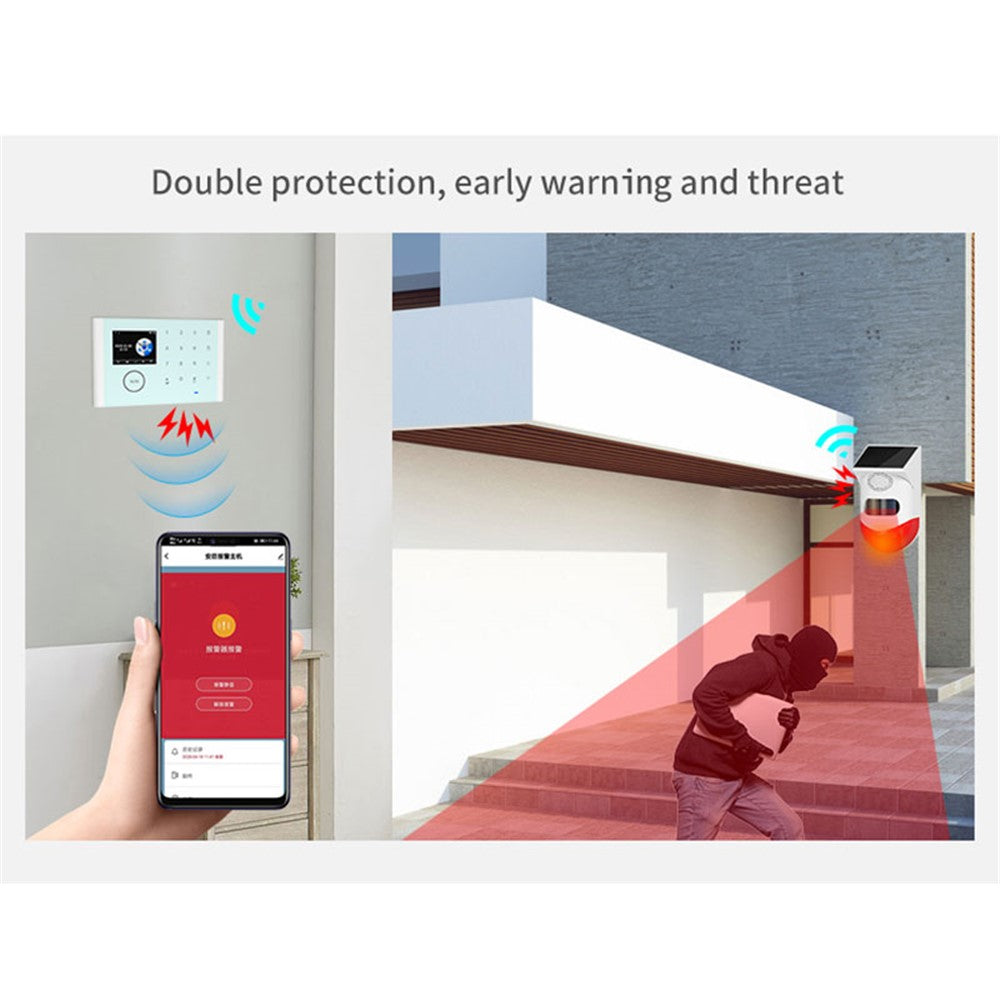 CS118 WiFi GSM Stöldskydd Inbrottslarm Smart Larmsystem 3 Dörr Magnetiska Sensorer 2 Fjärrkontroller Pekskärm Värd Tuya App Röststyrning Säkerhetssystem