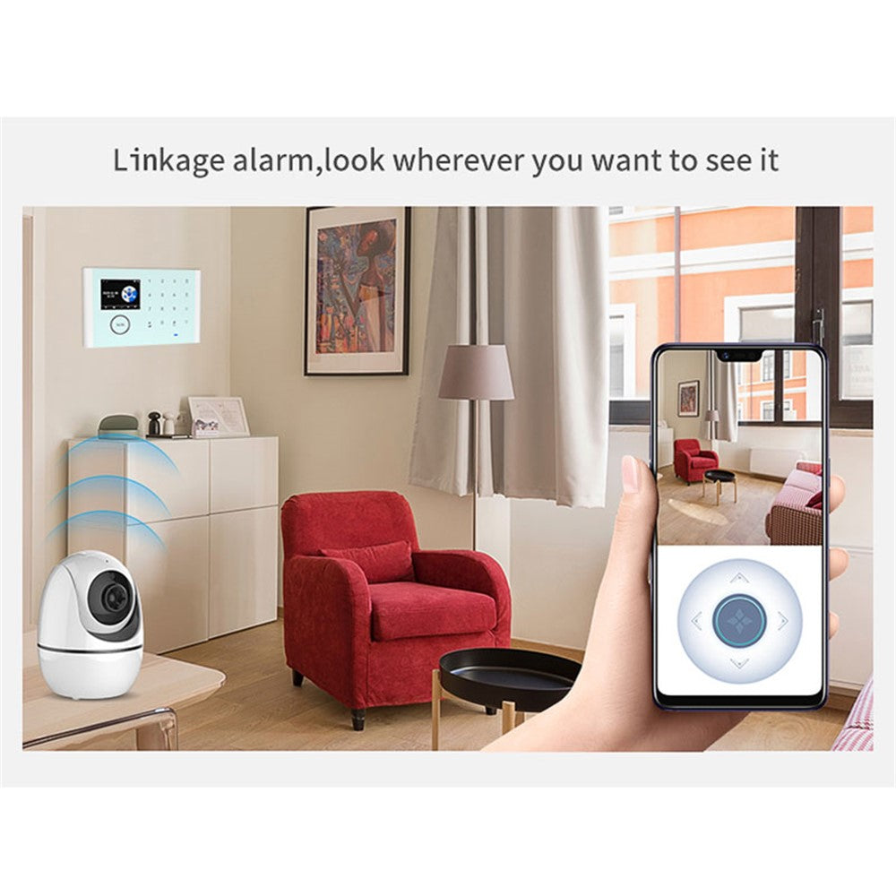 CS118 WiFi GSM Stöldskydd Inbrottslarm Smart Larmsystem 3 Dörr Magnetiska Sensorer 2 Fjärrkontroller Pekskärm Värd Tuya App Röststyrning Säkerhetssystem