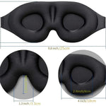 Ergonomic 3D Sleeping Mask Polyester Eye Mask Blindfold with Adjustable Strap