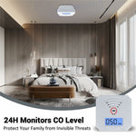 Mini Carbon Monoxide Detector with LCD Display Home Safety CO Alarm Sensor