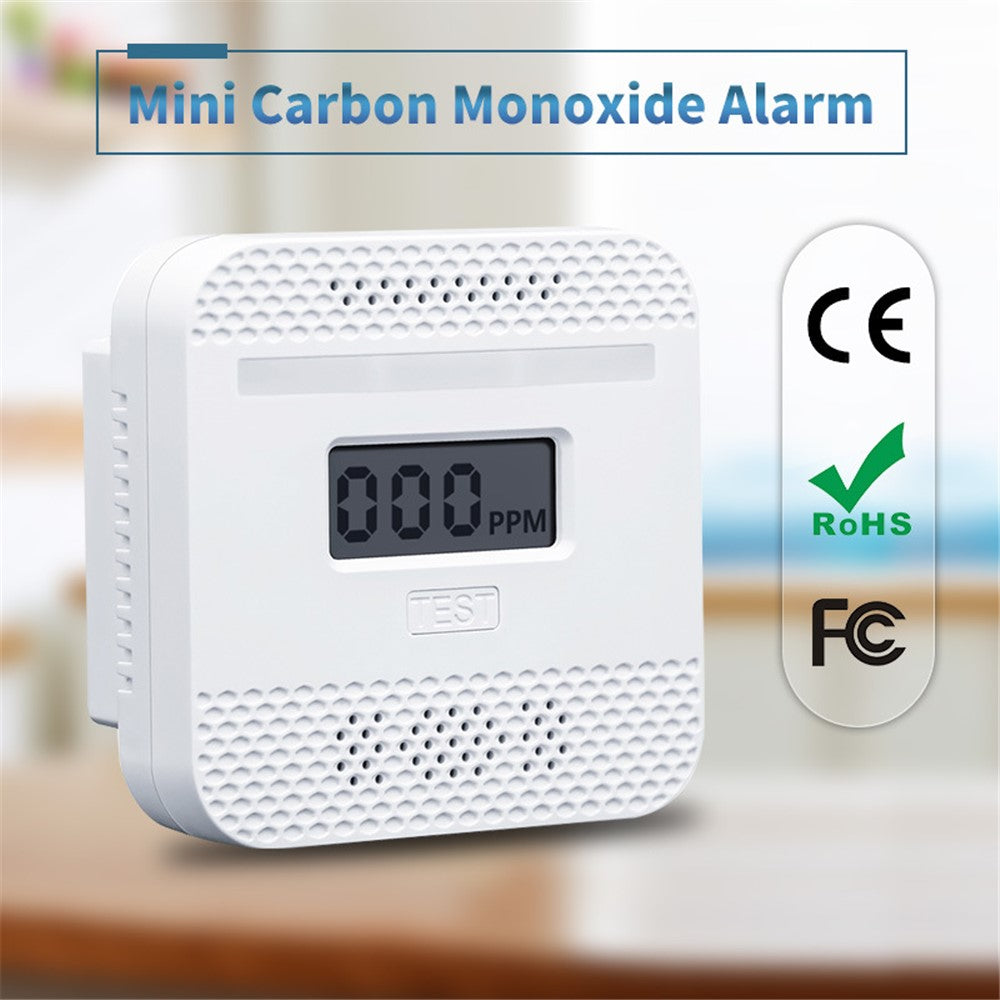 Carbon Monoxide Detector with LCD Display Battery Powered Home CO Alarm Sensor
