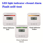 Carbon Monoxide Detector with LCD Display Battery Powered Home CO Alarm Sensor