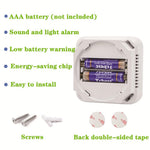 Carbon Monoxide Detector with LCD Display Battery Powered Home CO Alarm Sensor