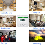 Carbon Monoxide Detector with LCD Display Battery Powered Home CO Alarm Sensor