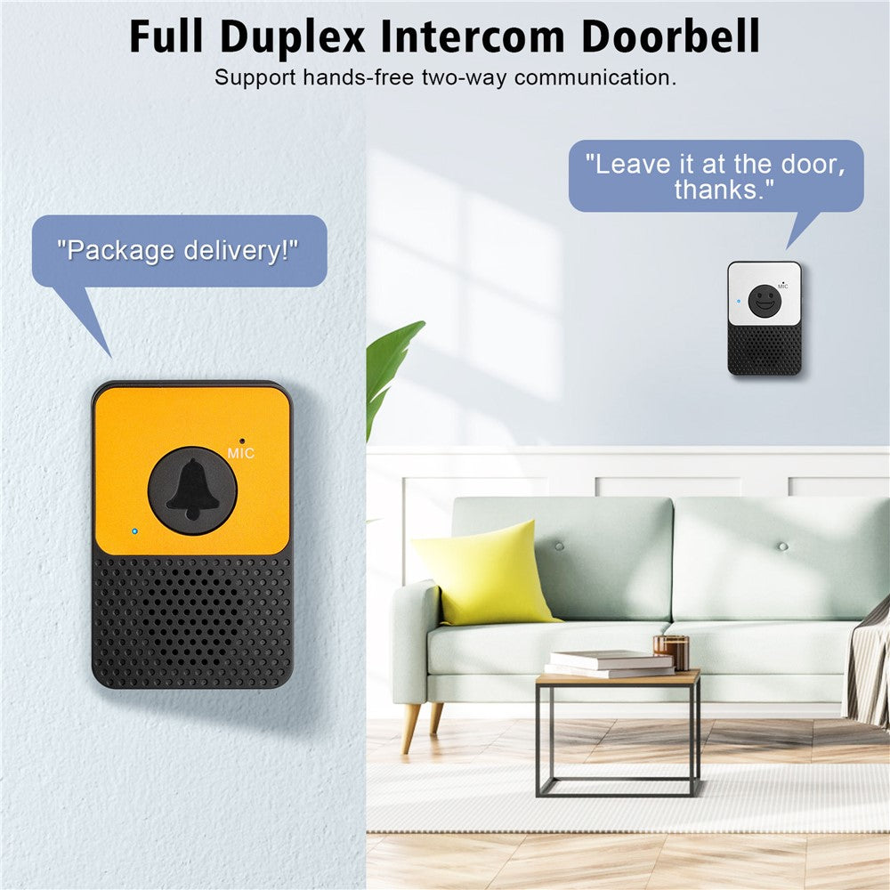 D30 Wireless Voice Intercom Doorbell Volume Adjustable Two Way Talk Door Bell