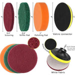 7Pcs / Set Electric Drill Brush Scouring Pad Cleaning Polishing Electric Drill Brush Heads