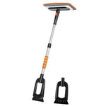Car Snow Brush Ice Scraper 3 in 1 Extendable Aluminum Alloy Winter Snow Removal Tool