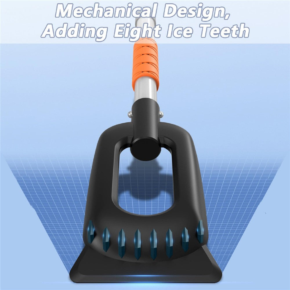 Car Snow Brush Ice Scraper 3 in 1 Extendable Aluminum Alloy Winter Snow Removal Tool