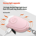GP100 Personal Alarm Flashlight Portable Self-Defense 130dB Loud Alert Hanging Keychain