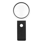 7018A 80 mm sammenklappeligt forstørrelsesglas med UV-LED-lys, 6x 25x forstørrelse til smykker, diamanter og kontanter