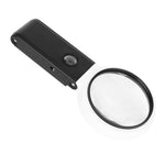 7018B 90mm UV LED-förstoringsglas Hopfällbart 5X 25X förstoringsglas för smycken, diamanter, kontanter
