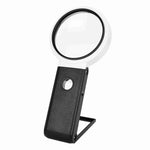 7018C 110mm LED Magnifier Money Cash Identification Foldable Design 3.5X 25X Magnifying Glass