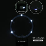 7018C 110mm LED Magnifier Money Cash Identification Foldable Design 3.5X 25X Magnifying Glass