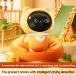 Robot Cat WiFi Babyvaktkamera Väggmonterad Tvåvägs Audiokamera med 32G TF-kort