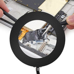 3160B 160mm 360-degree Rotation Illuminating Magnifier 10X Magnification with Fill Light