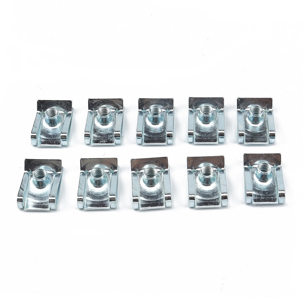 50PCS U Clips M4 M5 M6 M8 Clip-On Nuts Small Parts for Cars and Motorcycles
