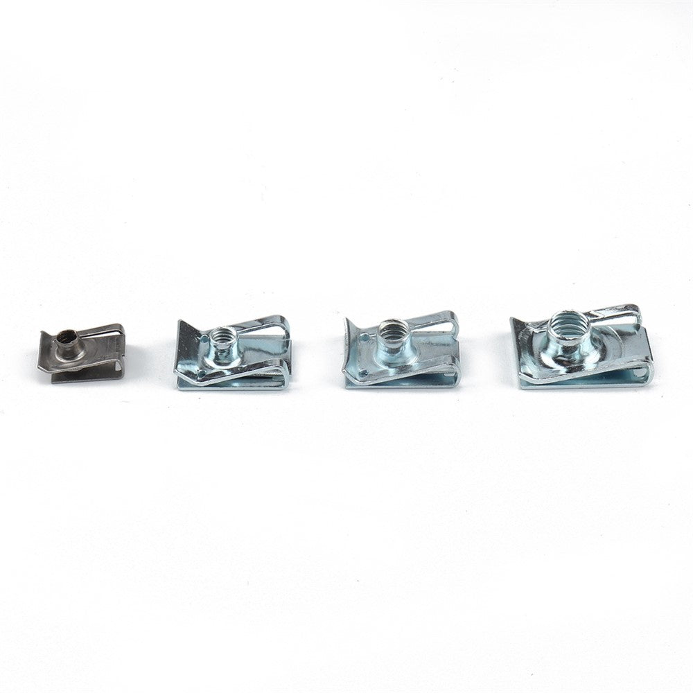 80 STK. Biler Motorcykler Clipsmøtrikker M4 M5 M6 M8 U-clips Udskiftningsskruebasisholdere