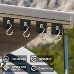 6Pcs Stainless Steel + Nylon RV Awning Rail Hooks Camping Canopy Installation Tool Eyelet Fasteners