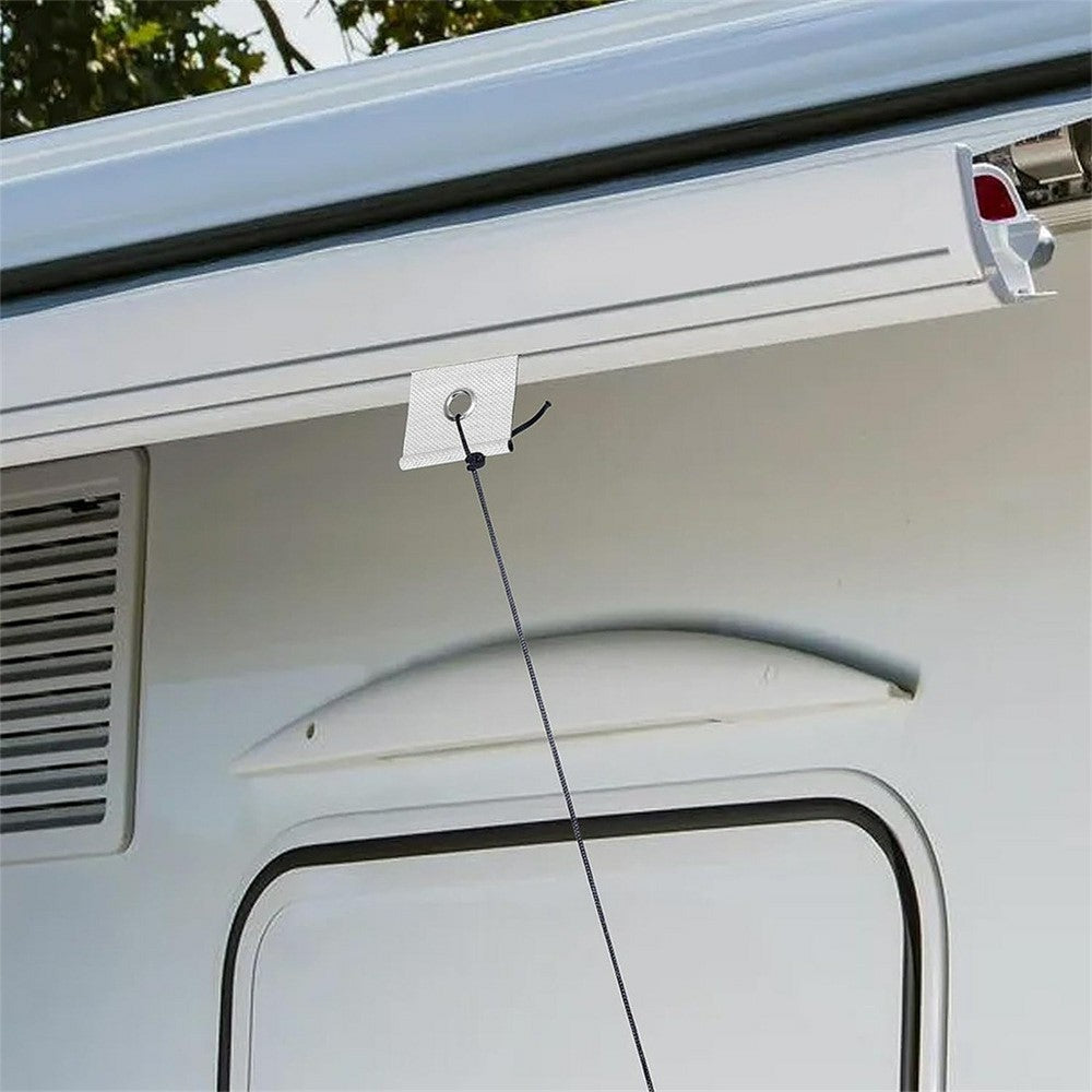 6Pcs Stainless Steel + Nylon RV Awning Rail Hooks Camping Canopy Installation Tool Eyelet Fasteners