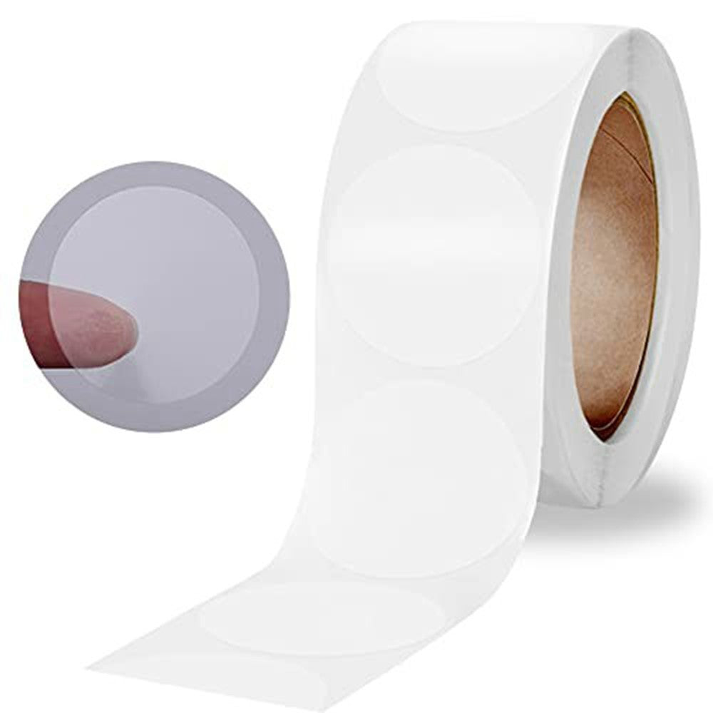500Pcs / Roll 2cm Diameter 5C Thickness Transparent Stickers Round Self Adhesive Labels for Envelopes Gifts