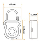 Smart fingeraftrykslås Tyverisikring med elektronisk nøgle USB-C hurtigopladning til arkivskabe kufferter
