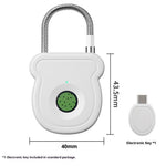 Smart fingeraftrykslås Tyverisikring med elektronisk nøgle USB-C hurtigopladning til arkivskabe kufferter