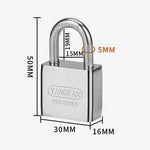 YANGFAN Anti Theft Padlock 30mm Short Shackle Waterproof Rust-Resistant Security Lock with 3 Keys for Home