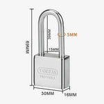 YANGFAN Waterproof Padlock 30mm Long Shackle Rustproof Security Lock with 3 Keys for Home  /  Outdoor Protection