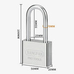 YANGFAN Waterproof Padlock 50mm Long Shackle Rustproof Security Lock with 3 Keys for Home  /  Outdoor Protection