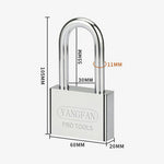YANGFAN Waterproof Padlock 60mm Long Shackle Rustproof Security Lock with 3 Keys for Home  /  Outdoor Protection