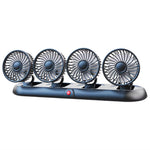 Four Head Folding Car Fan 360 Degree Rotation Auto Dashboard Cooling Fan for Vehicle Use