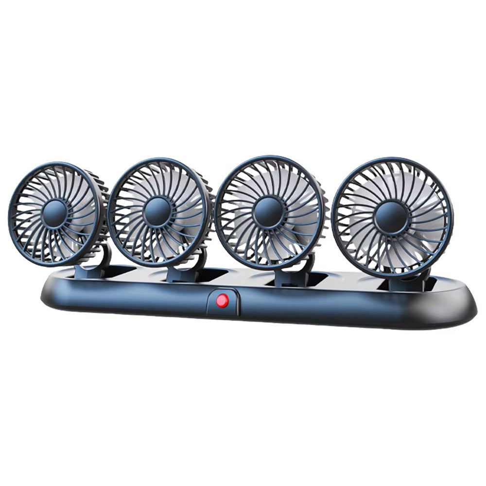 Four Head Folding Car Fan 360 Degree Rotation Auto Dashboard Cooling Fan for Vehicle Use