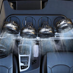 Four Head Folding Car Fan 360 Degree Rotation Auto Dashboard Cooling Fan for Vehicle Use