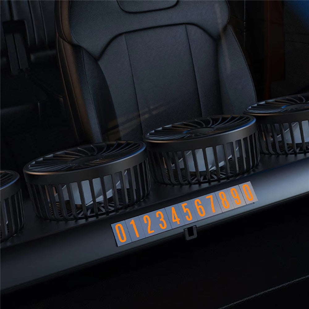 Four Head Folding Car Fan 360 Degree Rotation Auto Dashboard Cooling Fan for Vehicle Use