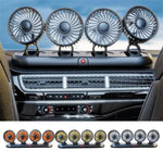 Four Head Folding Car Fan 360 Degree Rotation Auto Dashboard Cooling Fan for Vehicle Use