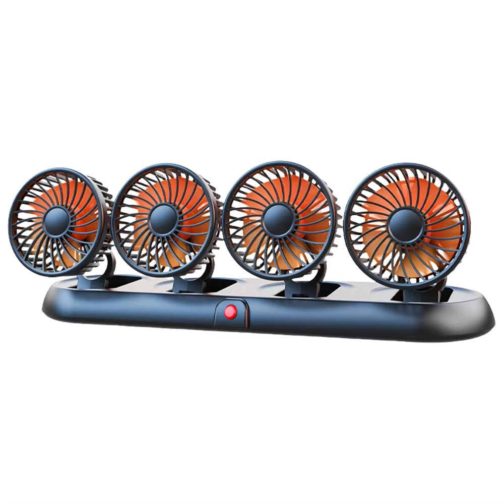 Four Head Folding Car Fan 360 Degree Rotation Auto Dashboard Cooling Fan for Vehicle Use