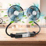 360 Degree Rotation Double Head 12V 24V Car Back Seat Fan 3-Speed Wind Adjustment USB Cooling Fan