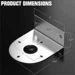 2Pcs 304 Stainless Steel L-Bracket LED Light Rack Holder Watermelon Shape LED Lamp Holder for Truck Chassis Undercarriage
