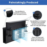 Desktop Side Storage Organizer Rack Clamp-On Laptop Holder With Pen Holder No Drilling For Office