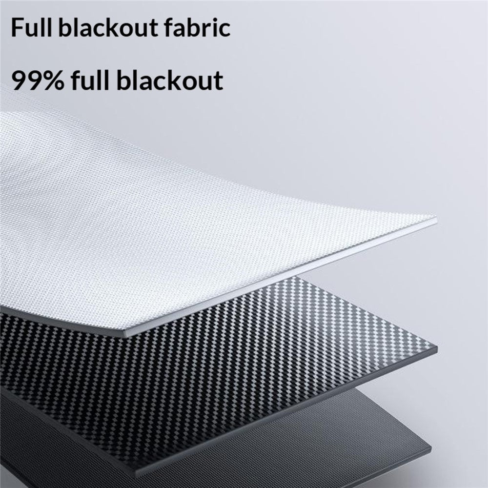 ST-5022 45x125cm solskydd för bilfönster automatiskt infällbart sugkoppsgardin för bilsovrum