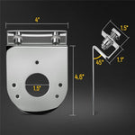 2Pcs 304 Stainless Steel Clamp-On Light Bracket 5 Degree Angle Mounting Watermelon Lights Holder for Semi Truck