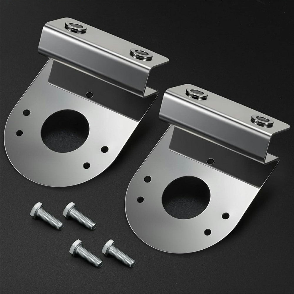 2Pcs 304 Stainless Steel Clamp-On Light Bracket 5 Degree Angle Mounting Watermelon Lights Holder for Semi Truck