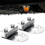 2Pcs 304 Stainless Steel Clamp-On Light Bracket 5 Degree Angle Mounting Watermelon Lights Holder for Semi Truck
