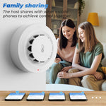 228WT-W 2-in-1 WiFi Smoke Detector with Temperature & Humidity Sensor Support Sound Alarm / Voice Control