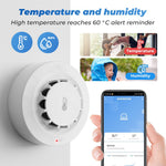 228WT-W 2-in-1 WiFi Smoke Detector with Temperature & Humidity Sensor Support Sound Alarm / Voice Control
