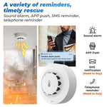 228WT-W 2-in-1 WiFi Smoke Detector with Temperature & Humidity Sensor Support Sound Alarm / Voice Control