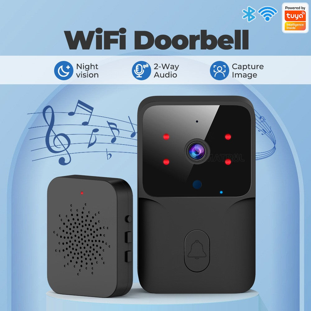 ML005 Tuya Wireless Smart WiFi Doorbell HD Camera USB Home Phone Remote Video Intercom Monitor